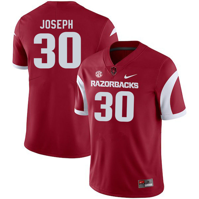 Men #30 Ethan Joseph Arkansas Razorback College Football Jerseys Stitched Sale-Cardinal